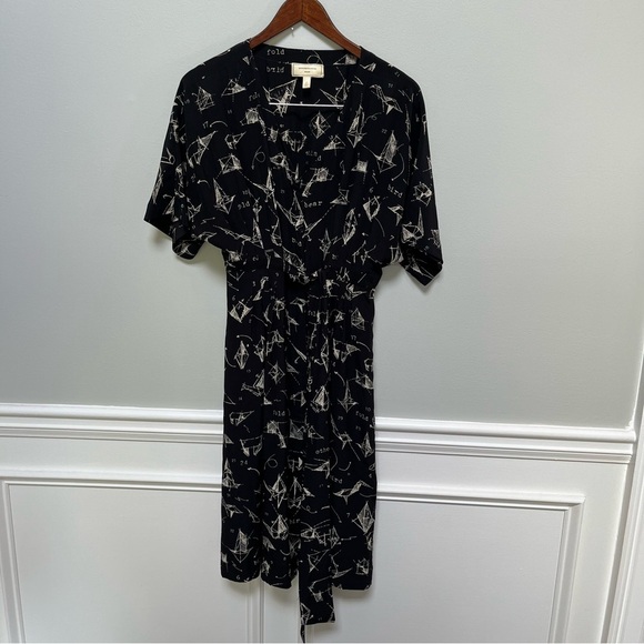 Moulinette Soeurs Midi Silk Dress Size 2 - Picture 5 of 10